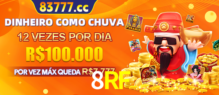 Banner do programa de recompensas Recomende para amigos do 8RF, detalhando os bônus por convidar amigos, com prêmios que chegam a R$288.888.